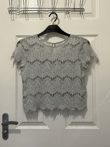 Oasis grey floral lace - (019),